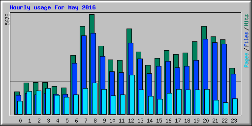 Hourly usage for May 2016
